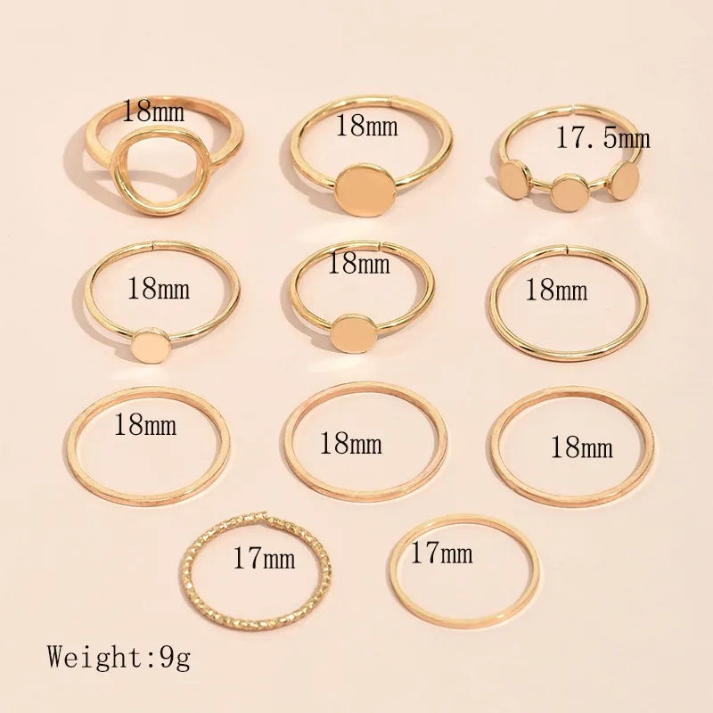 2023 women ring set bague femme matching rings bohemian fashion jewelry schmuck finger accesorios mujer couple gift wholesale
