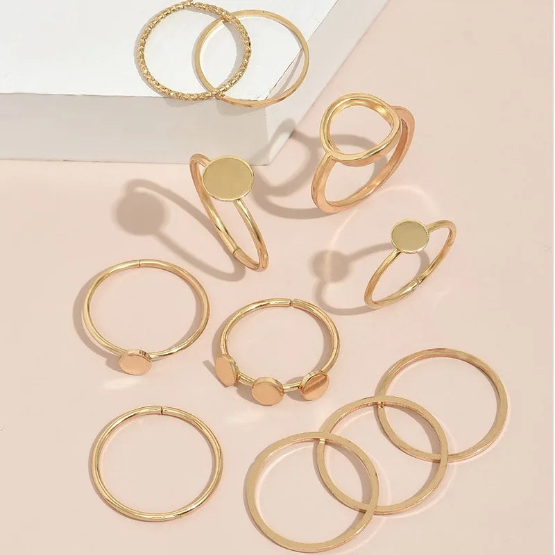2023 women ring set bague femme matching rings bohemian fashion jewelry schmuck finger accesorios mujer couple gift wholesale