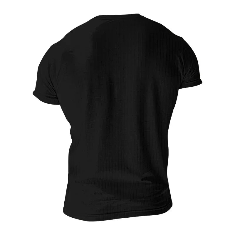 Fashion Europe and the United States solid color new summer short-sleeved foreign trade Henry shirt casual knitted T-shirt