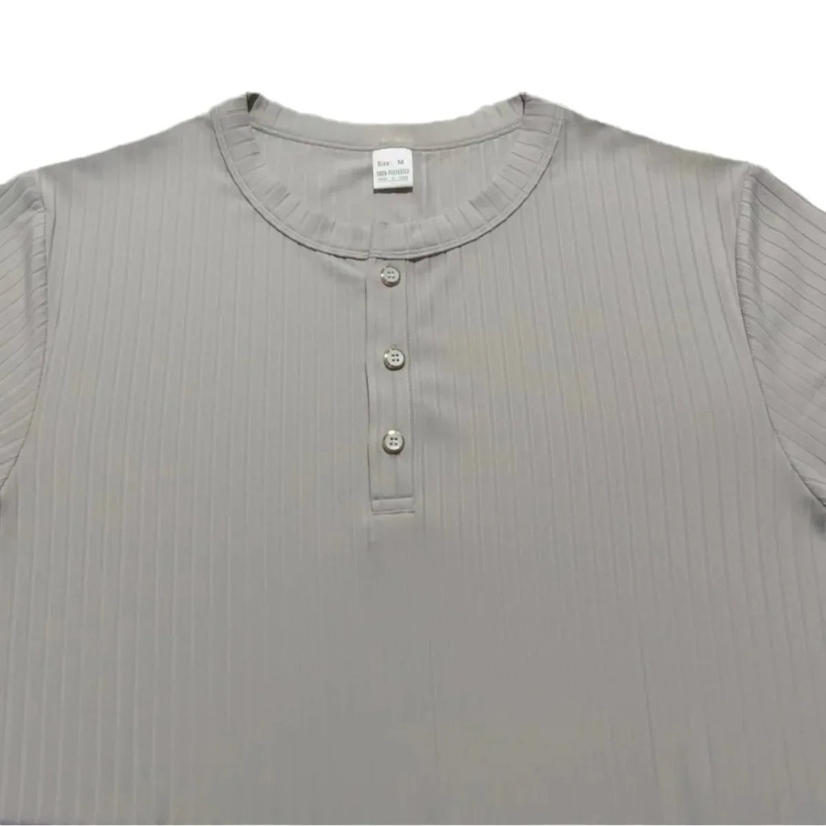 Fashion Europe and the United States solid color new summer short-sleeved foreign trade Henry shirt casual knitted T-shirt