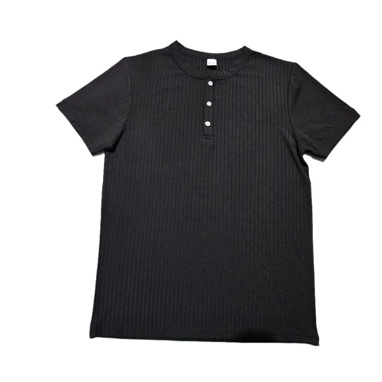 Fashion Europe and the United States solid color new summer short-sleeved foreign trade Henry shirt casual knitted T-shirt