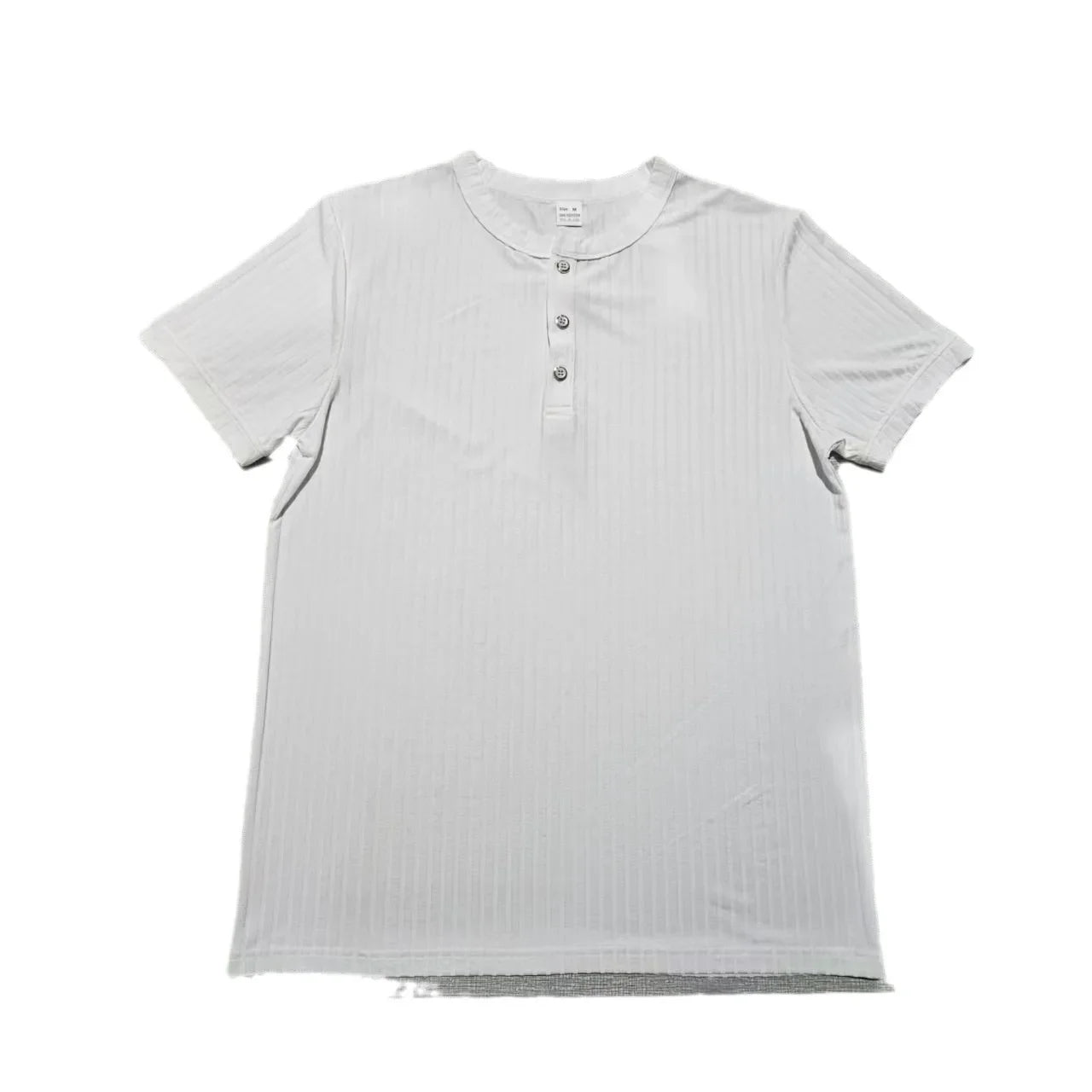 Fashion Europe and the United States solid color new summer short-sleeved foreign trade Henry shirt casual knitted T-shirt