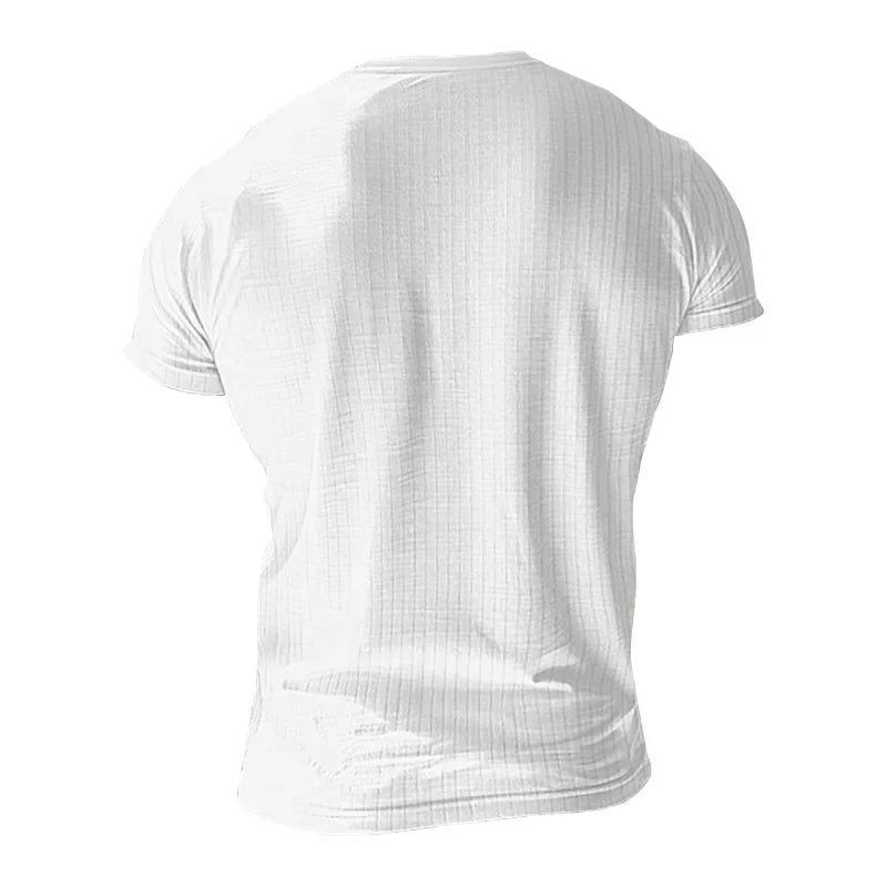 Fashion Europe and the United States solid color new summer short-sleeved foreign trade Henry shirt casual knitted T-shirt