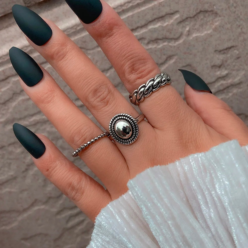 2023 women ring set bague femme matching rings bohemian fashion jewelry schmuck finger accesorios mujer couple gift wholesale