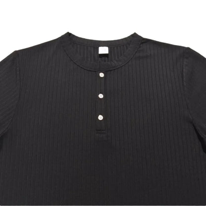 Fashion Europe and the United States solid color new summer short-sleeved foreign trade Henry shirt casual knitted T-shirt
