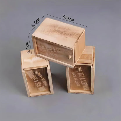 Halloween Fun Happy Joke Boxes Rubber Spider Prank Happy Box Handcrafted Wooden Spider Box Spider Money Surprise in a Box